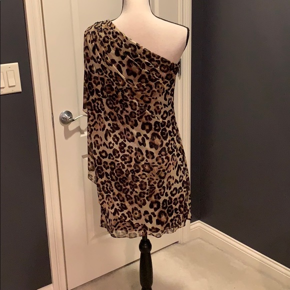 Cache Leopard Dress One Shoulder - Picture 3 of 4